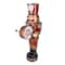 5ft. Red &#x26; Blue Nutcracker Drummer with Moving Hands, Music and 20 Multicolor LED Lights
